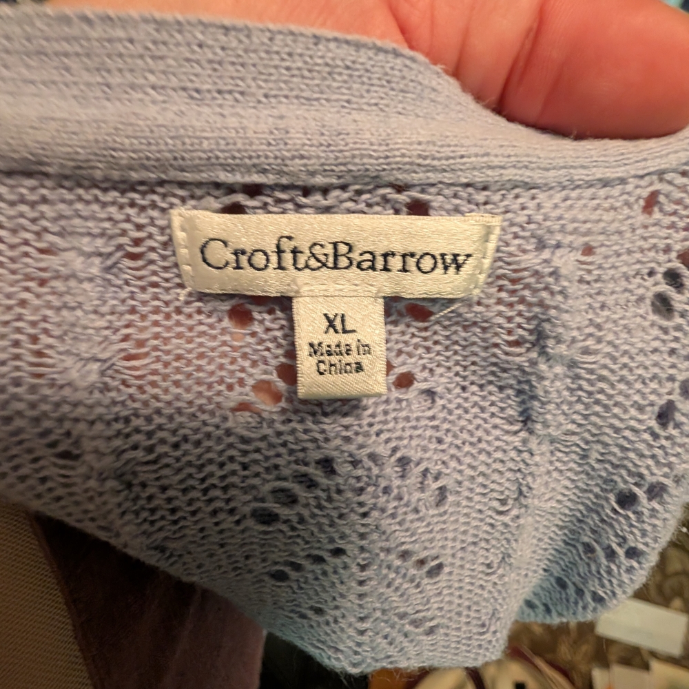 Croft & Barrow Light Blue Knit Sweater